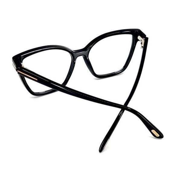Tom Ford Eyeglasses Frames TF5812-B 001 Shiny Black Cat Eye Full Rim 53-15-140 - Picture 6 of 7